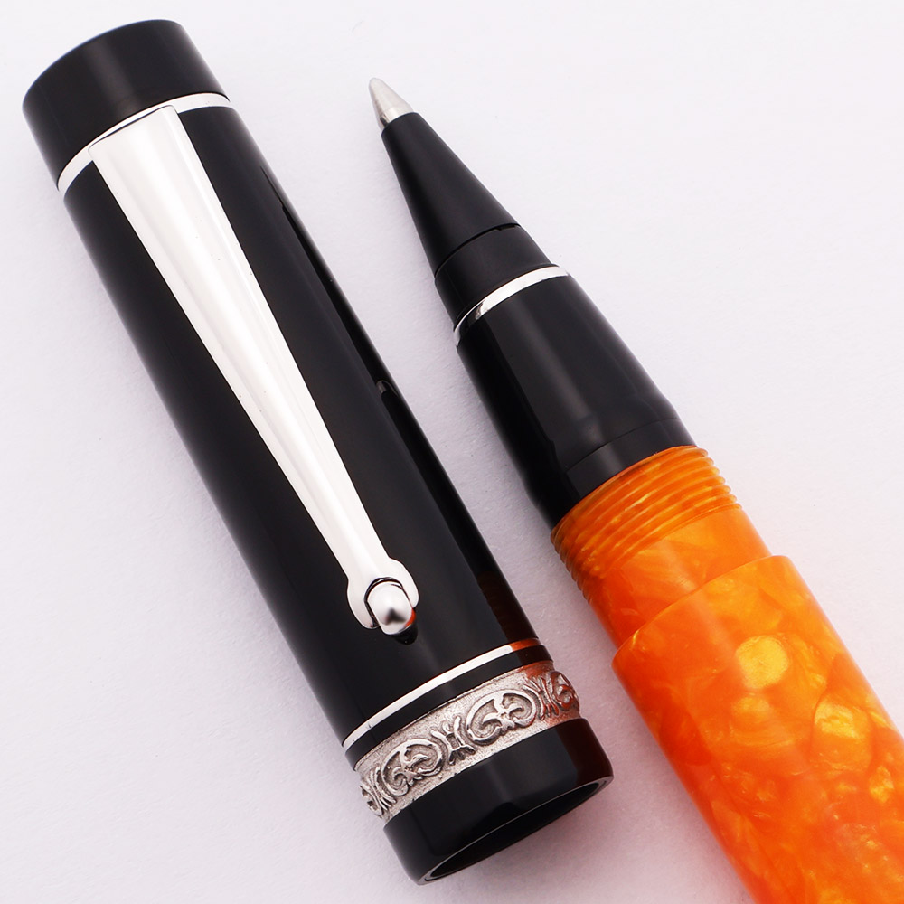 Delta Dolcevita LE Non-Stop Rollerball Pen (1982) - Orange Marble